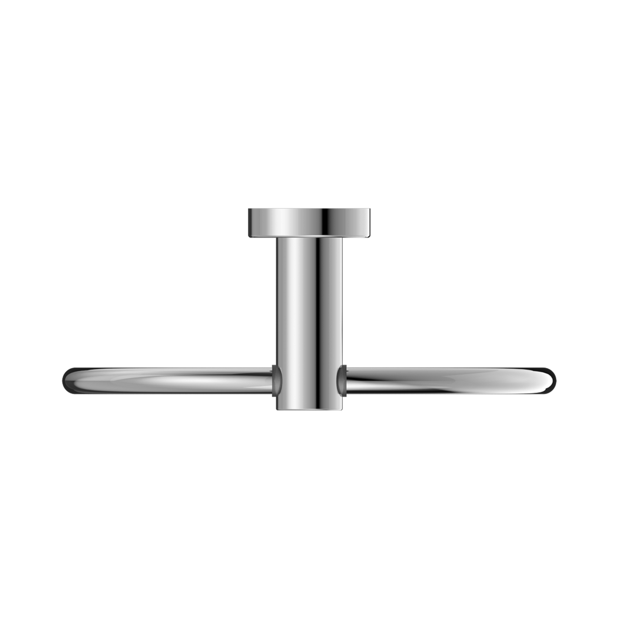 An image of Nero Tapware Mecca Hand Towel Ring Chrome