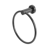 An image of Nero Tapware Mecca Hand Towel Ring Gun Metal
