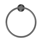 An image of Nero Tapware Mecca Hand Towel Ring Gun Metal
