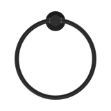 An image of Nero Tapware Mecca Hand Towel Ring Matte Black