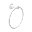 An image of Nero Tapware Mecca Hand Towel Ring Matte White