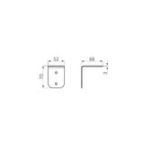 A line drawing of Nero Tapware Mecca Soap Bottle Holder Gun Metal