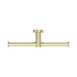 An image of Nero Tapware Mecca Double Toilet Roll Holder Brushed Gold