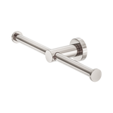 An image of Nero Tapware Mecca Double Toilet Roll Holder Brushed Nickel