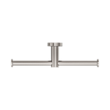 An image of Nero Tapware Mecca Double Toilet Roll Holder Brushed Nickel