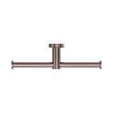 An image of Nero Tapware Mecca Double Toilet Roll Holder Brushed Bronze