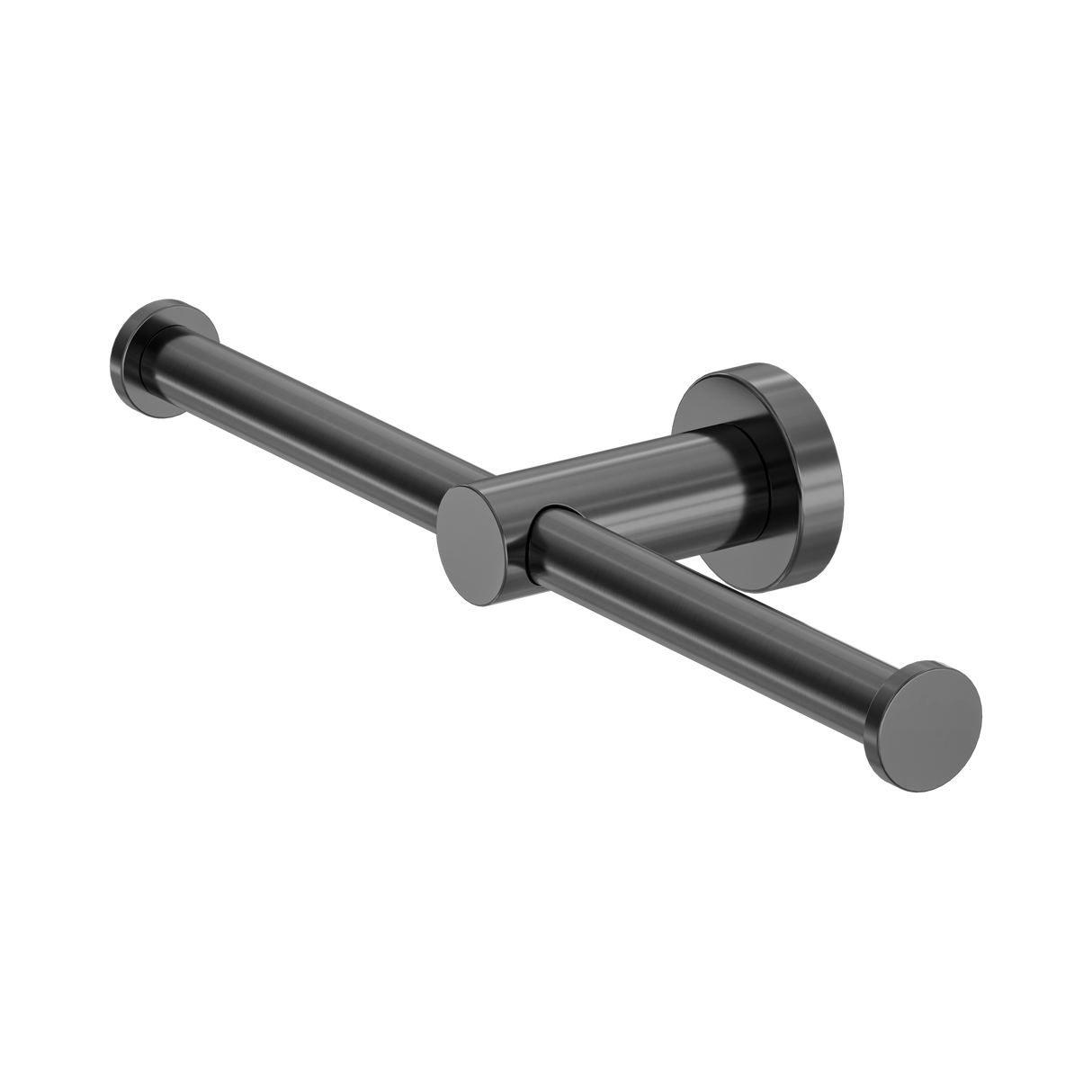 An image of Nero Tapware Mecca Double Toilet Roll Holder Gun Metal