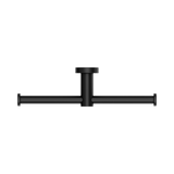 An image of Nero Tapware Mecca Double Toilet Roll Holder Matte Black