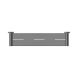 An image of Nero Tapware Mecca Metal Shower Shelf Gun Metal