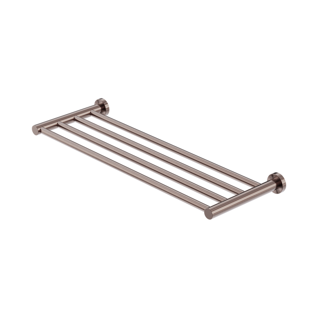 An image of Nero Tapware Mecca Towel Rack Brushed Bronze