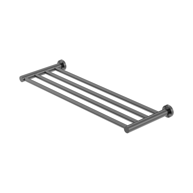 An image of Nero Tapware Mecca Towel Rack Gun Metal