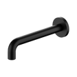 An image of Nero Tapware X Plus Wall Basin Set Spout Only 215mm Matte Black