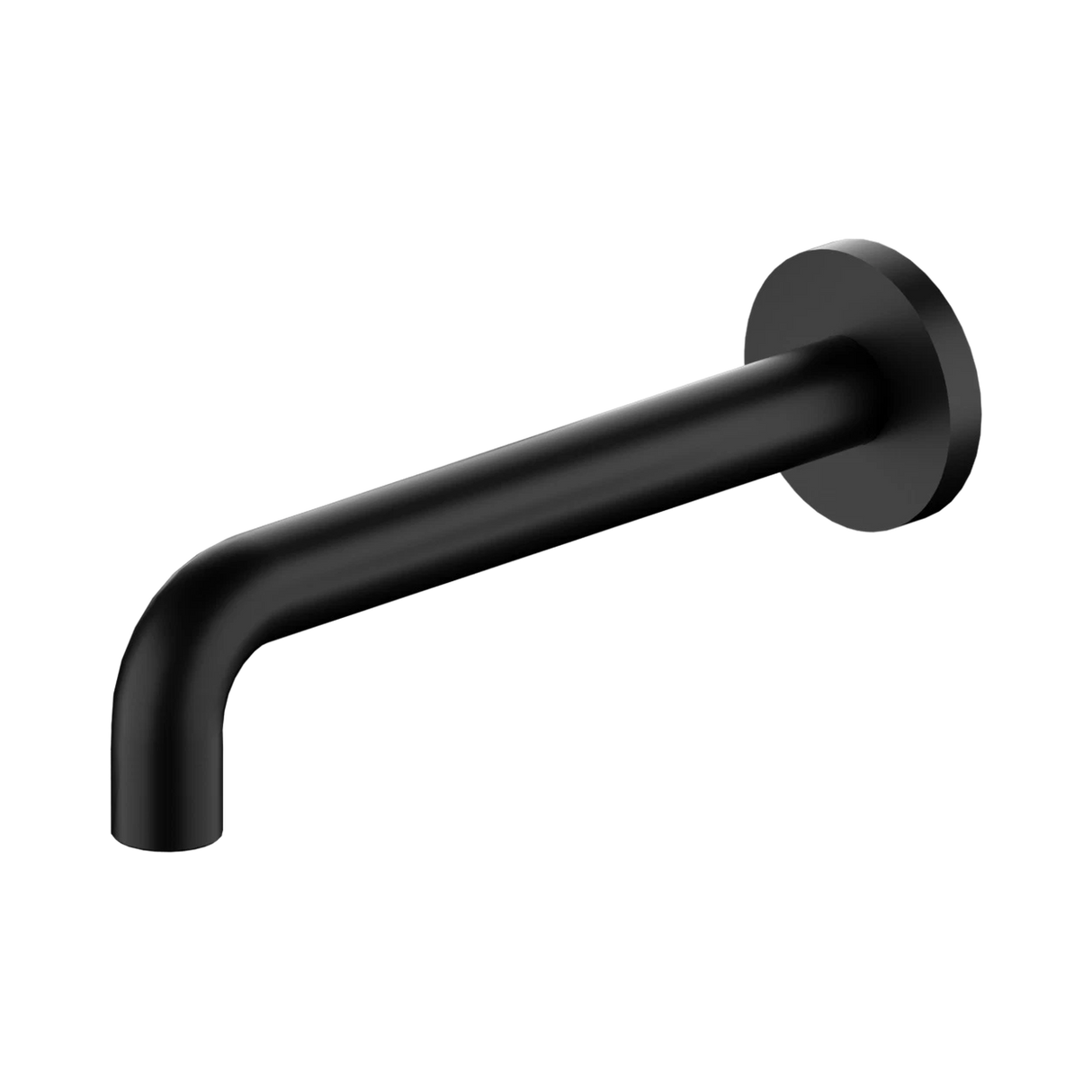 An image of Nero Tapware X Plus Wall Basin Set Spout Only 215mm Matte Black