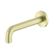An image of Nero Tapware X Plus Wall Basin Set Spout Only 180mm Brushed Gold