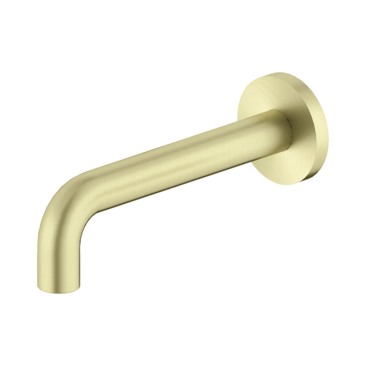 An image of Nero Tapware X Plus Wall Basin Set Spout Only 180mm Brushed Gold