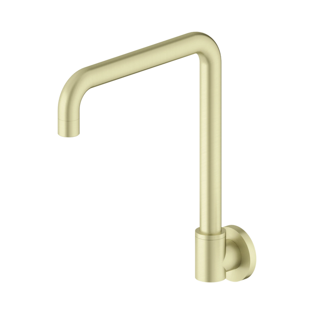 An image of Nero Tapware X Plus Wall Mounted Swivel Spout Only Brushed Gold