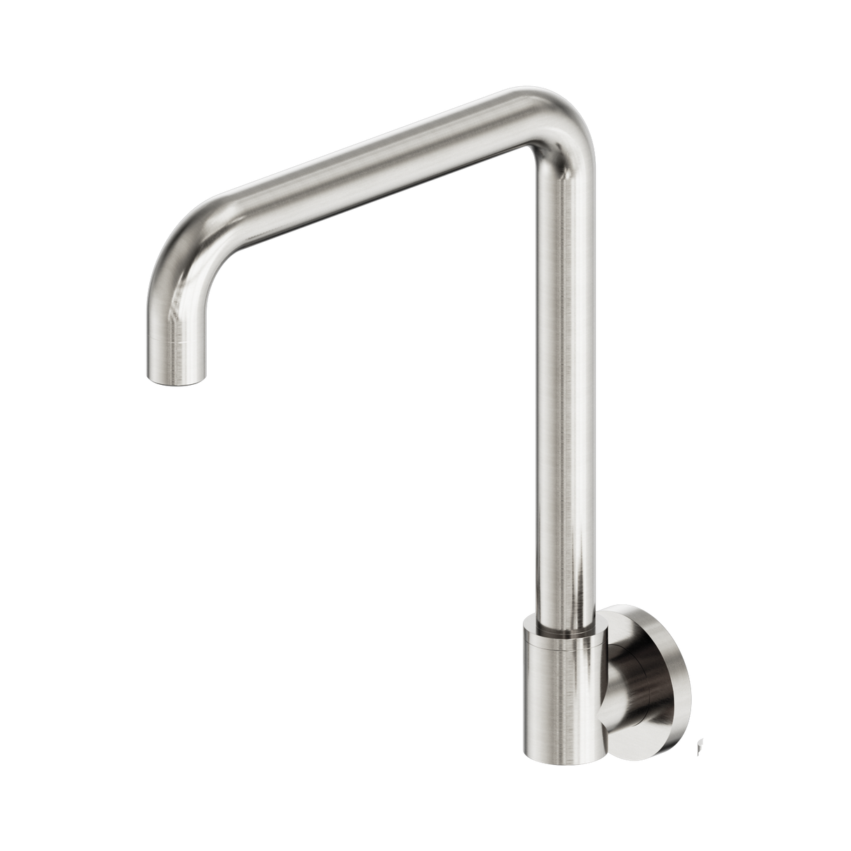 An image of Nero Tapware X Plus Wall Mounted Swivel Spout Only Brushed Nickel