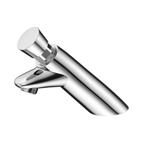 An image of Nero Tapware SS316 Lead Free Timeflow Push Button Pillar Tap Chrome