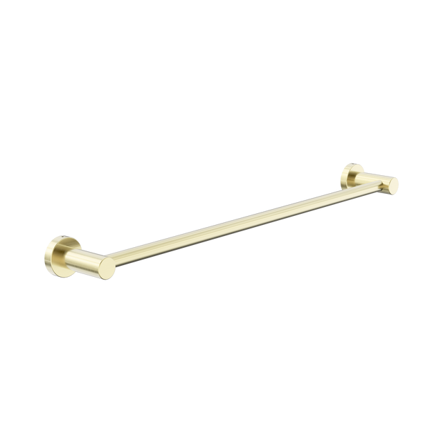 An image of Nero Tapware Dolce II Single Towel Rail 600mm Brushed Gold