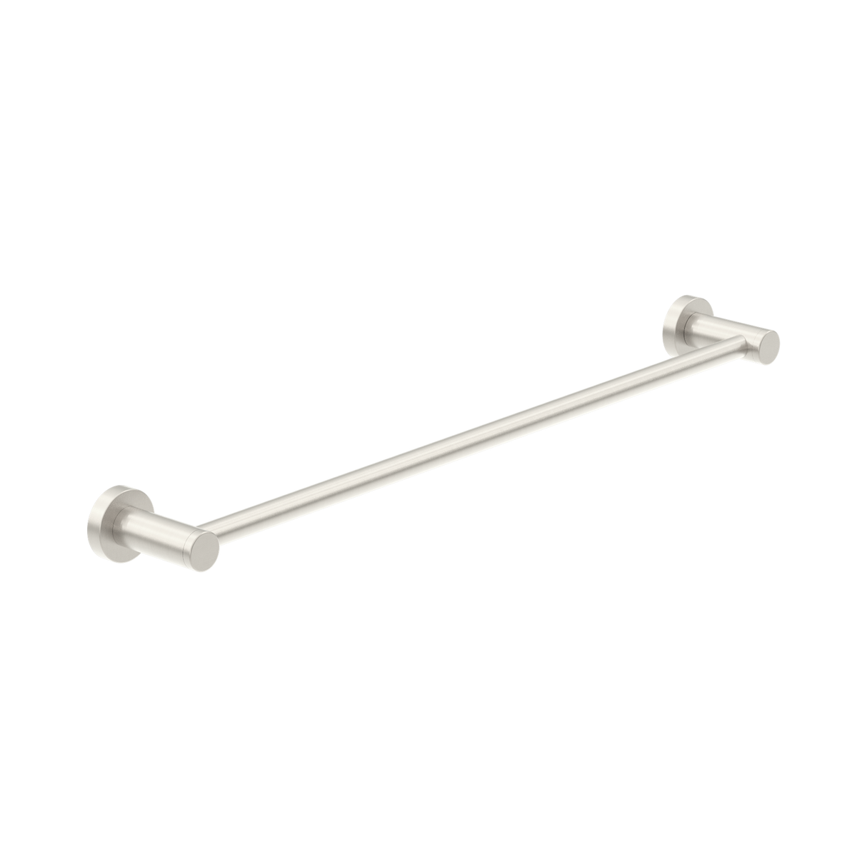 An image of Nero Tapware Classic Single Towel Rail 600mm Brushed Nickel