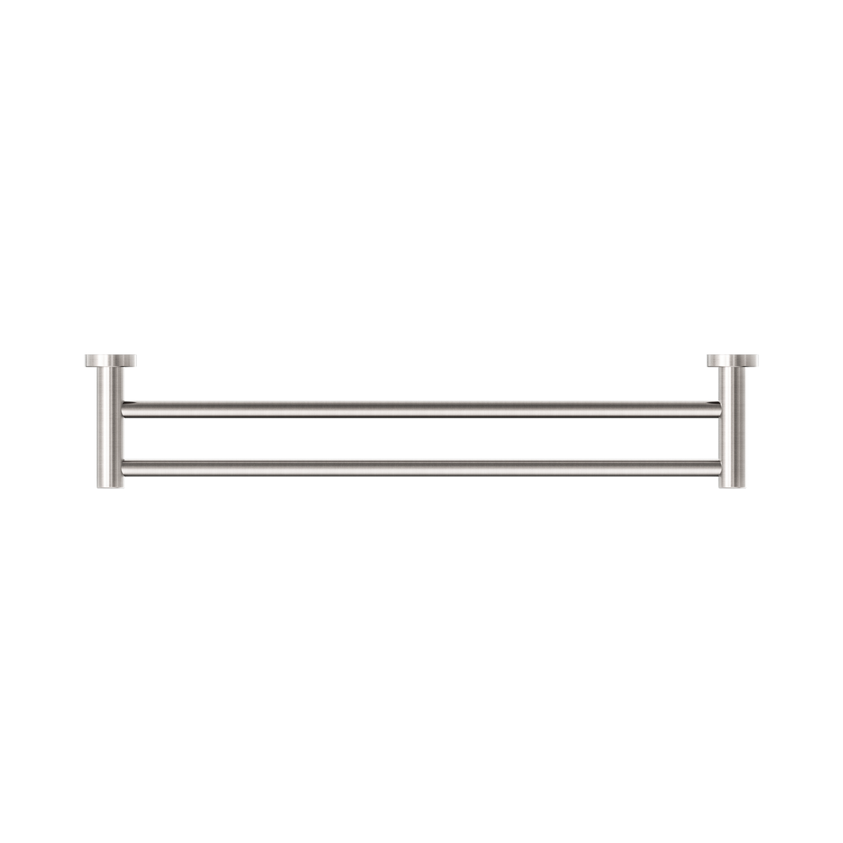 An image of Nero Tapware Classic Double Towel Rail 600mm Brushed Nickel