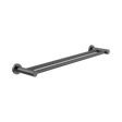 An image of Nero Tapware Dolce II Double Towel Rail 600mm Gun Metal