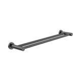 An image of Nero Tapware Dolce II Double Towel Rail 600mm Gun Metal