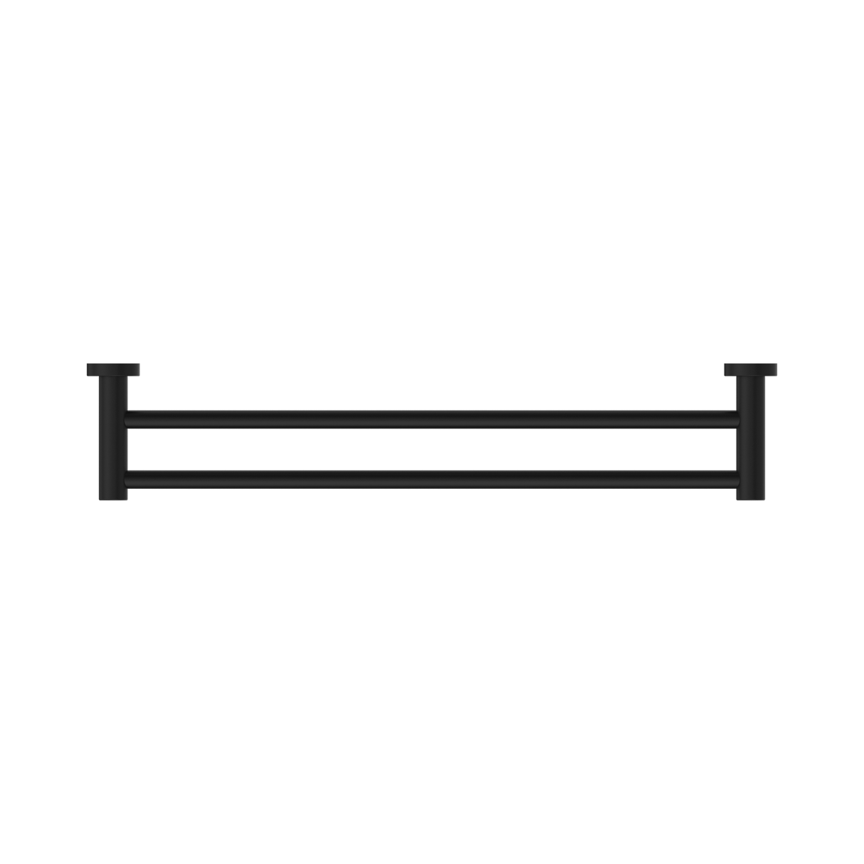 An image of Nero Tapware Classic Double Towel Rail 600mm Matte Black