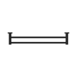 An image of Nero Tapware Classic Double Towel Rail 600mm Matte Black