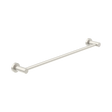 An image of Nero Tapware Classic Single Towel Rail 800mm Brushed Nickel