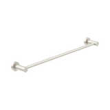 An image of Nero Tapware Classic Single Towel Rail 800mm Brushed Nickel