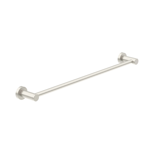 An image of Nero Tapware Classic Single Towel Rail 800mm Brushed Nickel