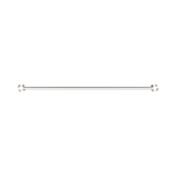 An image of Nero Tapware Classic Single Towel Rail 800mm Brushed Nickel