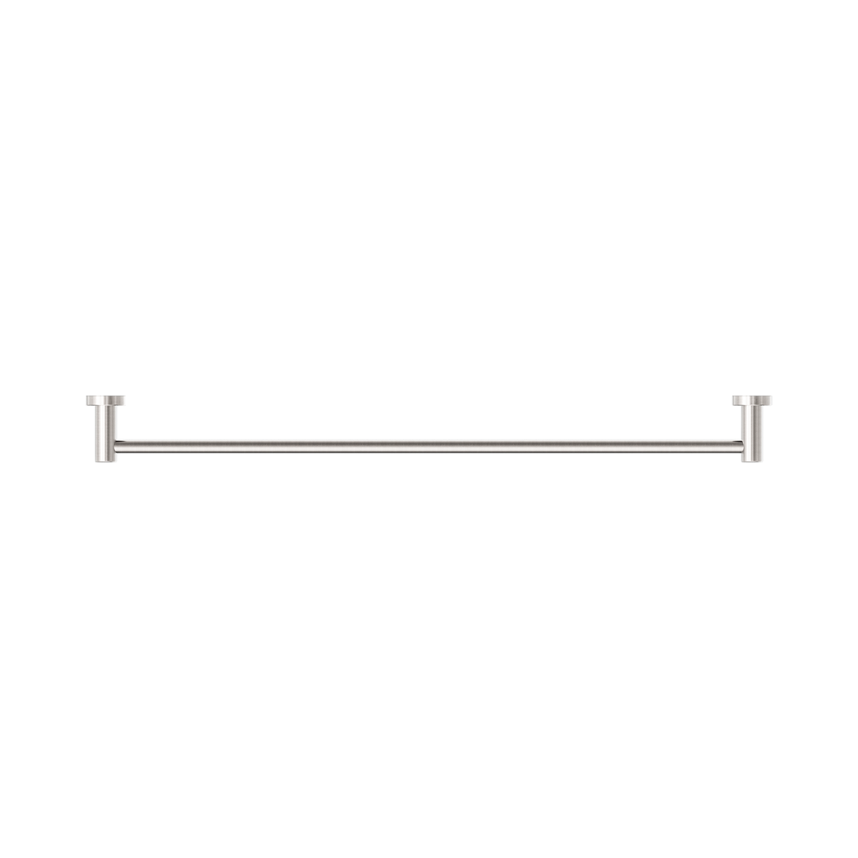 An image of Nero Tapware Classic Single Towel Rail 800mm Brushed Nickel