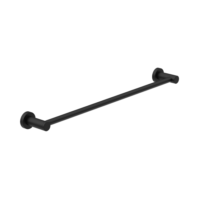 An image of Nero Tapware Classic Single Towel Rail 800mm Matte Black
