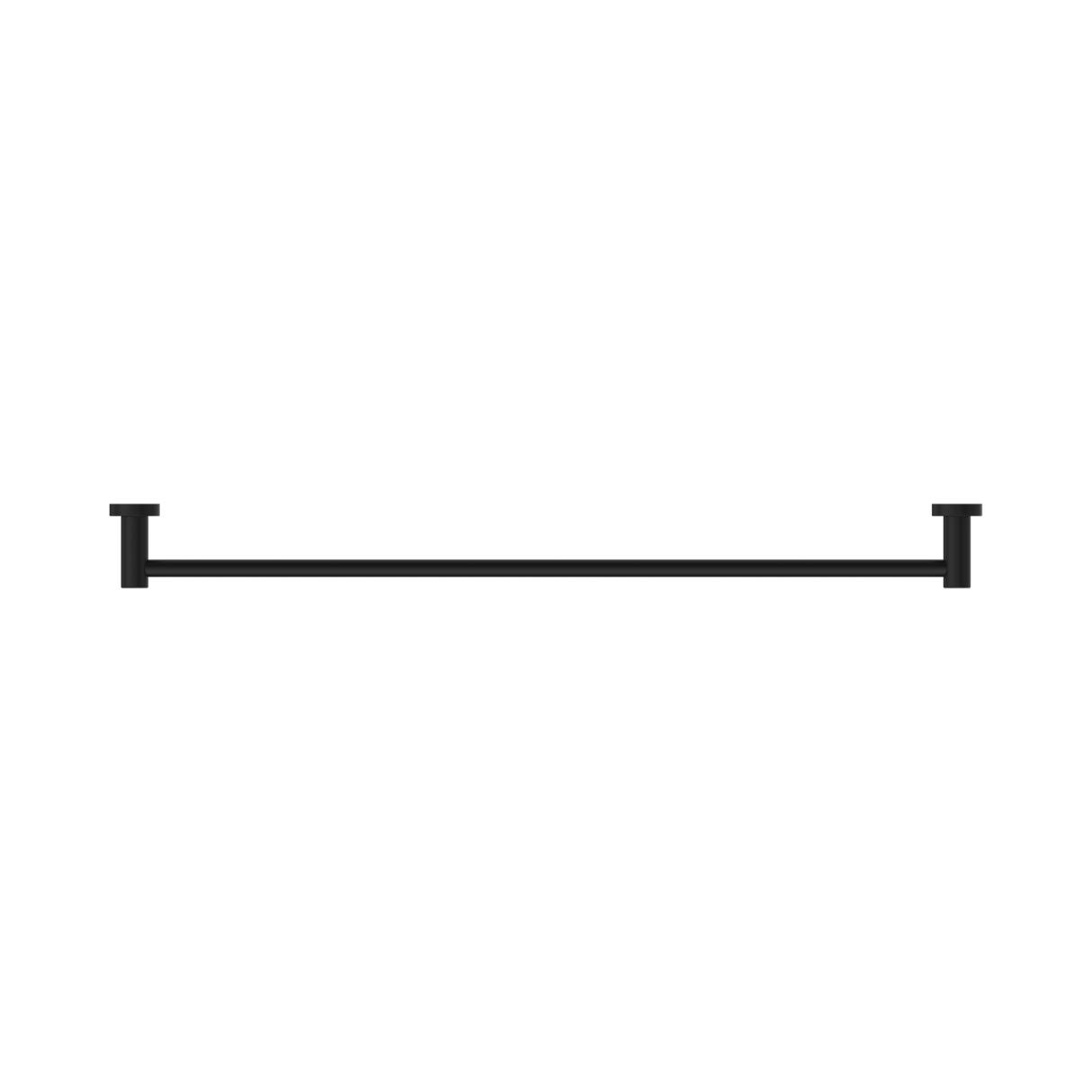 An image of Nero Tapware Classic Single Towel Rail 800mm Matte Black