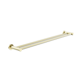 An image of Nero Tapware Dolce II Double Towel Rail 800mm Brushed Gold