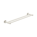 An image of Nero Tapware Classic Double Towel Rail 800mm Brushed Nickel