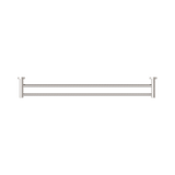 An image of Nero Tapware Classic Double Towel Rail 800mm Brushed Nickel