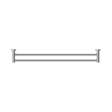 An image of Nero Tapware Classic Double Towel Rail 800mm Chrome
