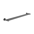 An image of Nero Tapware Dolce II Double Towel Rail 800mm Gun Metal