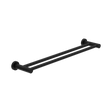 An image of Nero Tapware Classic Double Towel Rail 800mm Matte Black