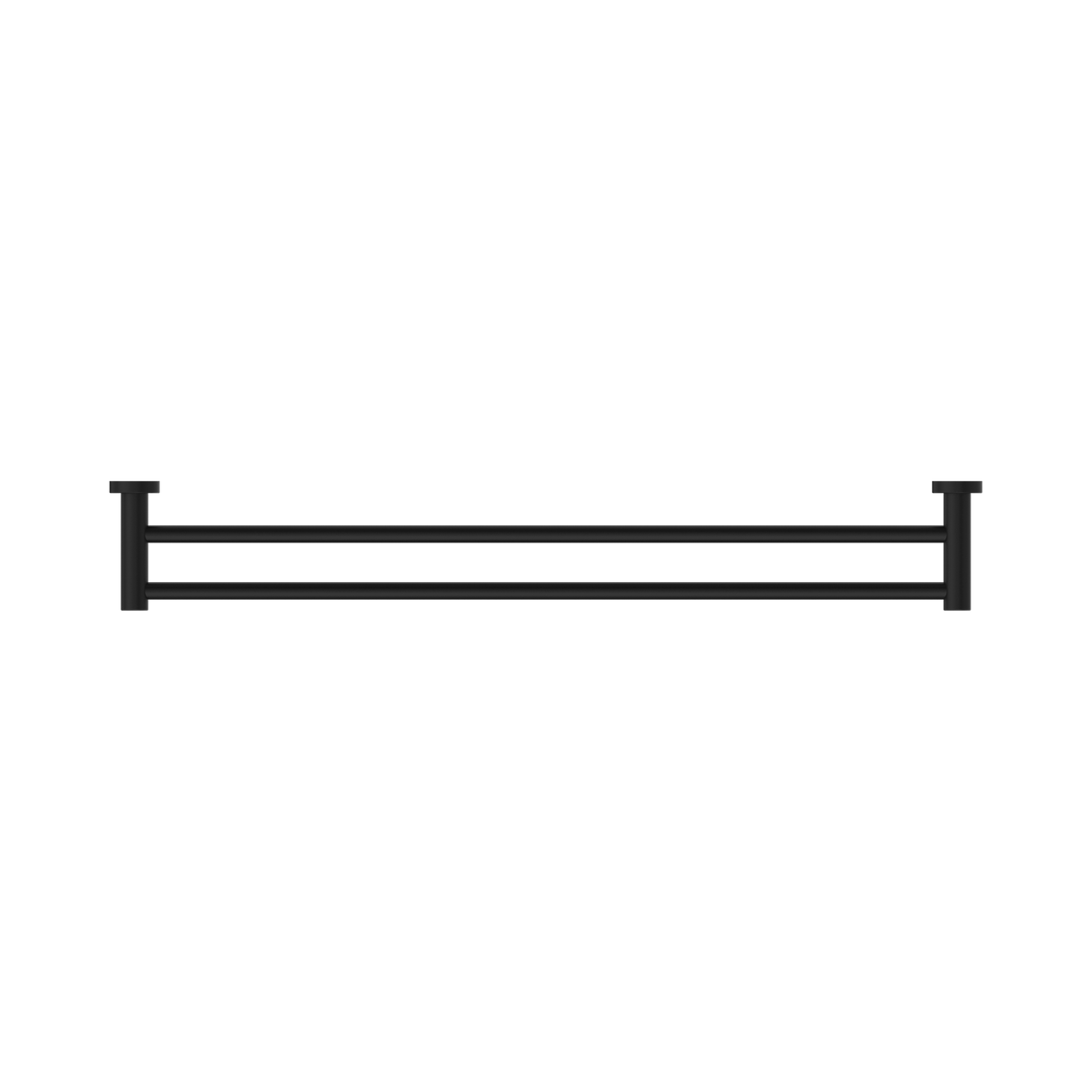 An image of Nero Tapware Classic Double Towel Rail 800mm Matte Black