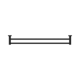 An image of Nero Tapware Classic Double Towel Rail 800mm Matte Black