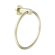 An image of Nero Tapware Dolce II Hand Towel Ring Brushed Gold
