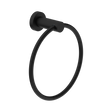 An image of Nero Tapware Classic Hand Towel Ring Matte Black