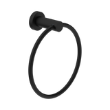 An image of Nero Tapware Classic Hand Towel Ring Matte Black