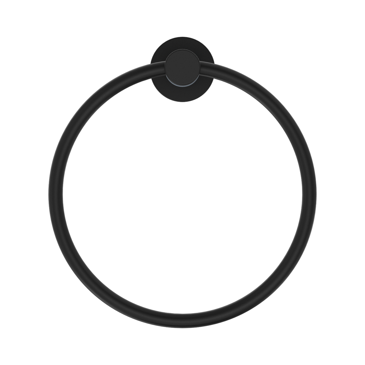 An image of Nero Tapware Classic Hand Towel Ring Matte Black