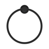 An image of Nero Tapware Classic Hand Towel Ring Matte Black