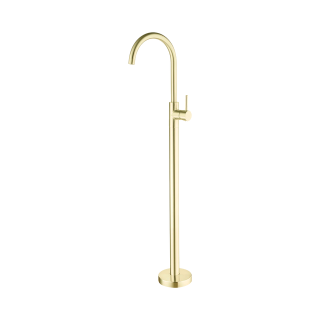 An image of Nero Tapware Mecca Freestanding Bath Mixer Brushed Gold